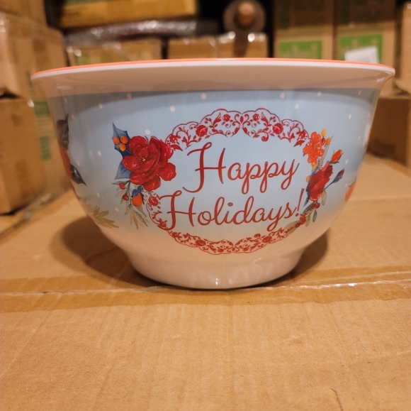 Pioneer Woman Cheerful Rose bowl with lid - Picture 4 of 6